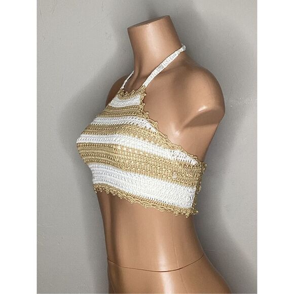 New. Pilyq crochet bikini top. D-cup. Retails $118 - Picture 9 of 9